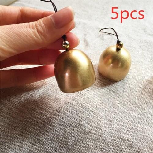 5Pcs Christmas Metal Small Bell Tree Pendant Decoration Xmas Party Wind Chimes DIY Material Crafts Accessories
