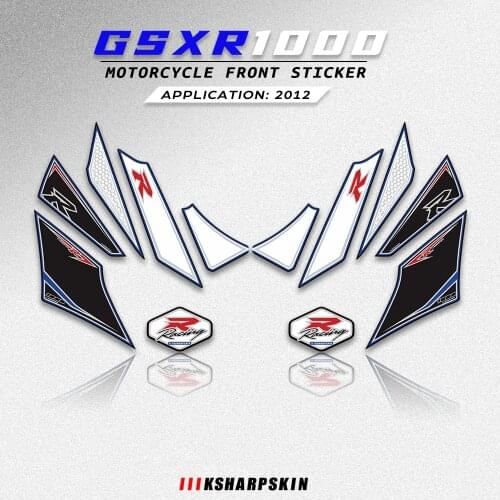 Motorcycle Accessories Front Fairing Motor Number Board 3D Stickers Gel Protector For Suzuki GSXR1000 2012 gsxr 1000