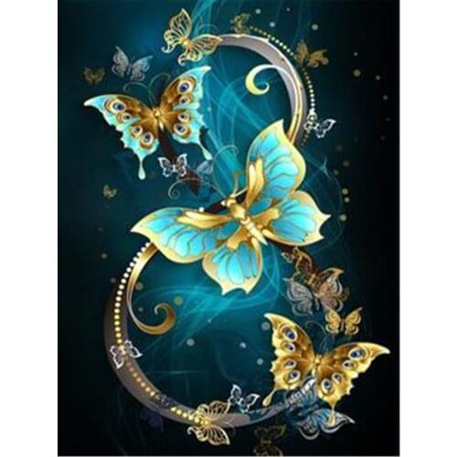 Old Street Home Animal Needlework 5D Diy Diamond Painting Butterfly Cross Stitch Diamond Embroidery Full Square Diamond Picture