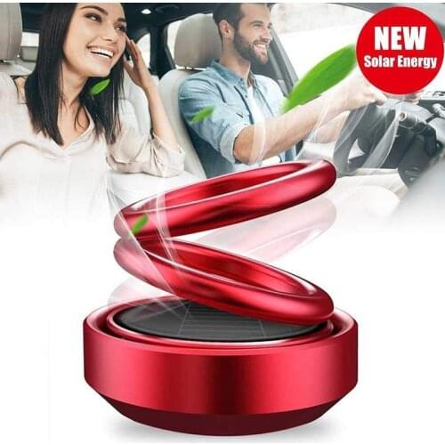 Car Aromatherapy Double Rings Rotary Suspension Rotating Air Freshener Dashboard Perfume