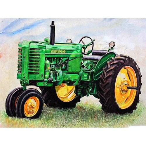 5D Full Square Diamond Painting Landscape Scenery Diamond Embroidery Cross Stitch Tractor Rhinestones Mosaic Handicraft
