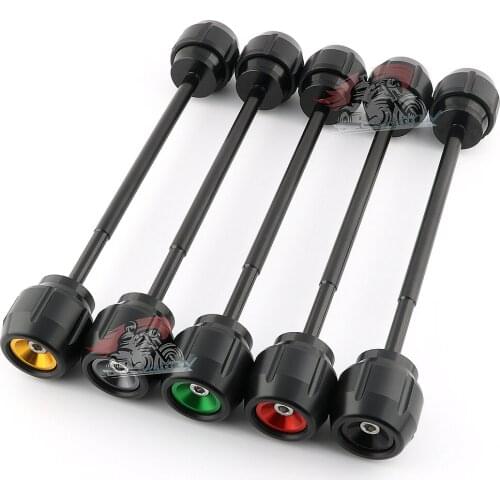 Motorcycle CNC front axle bracket anti-collision slider wheel drop protection For Kawasaki Z900 2017-2019