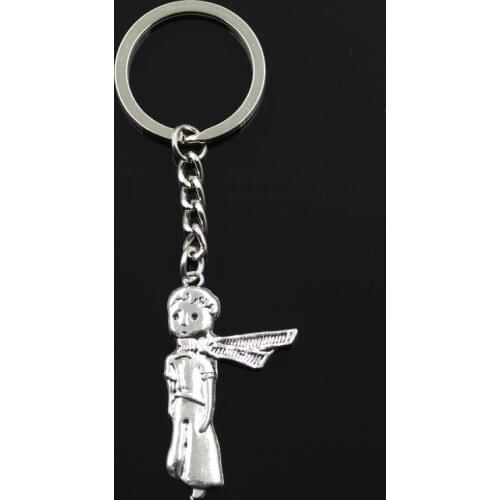 Fashion 30mm Key Ring Metal Key Chain Keychain Jewelry Antique Silver Color Plated Girl Scarf 45x25mm Pendant