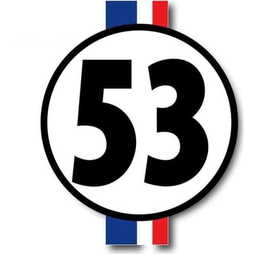 Creative Car Sticker Decal Herbie The Love Bug 53 Accessories Motorcycle Bumper Window Waterproof Doors Decoration KK