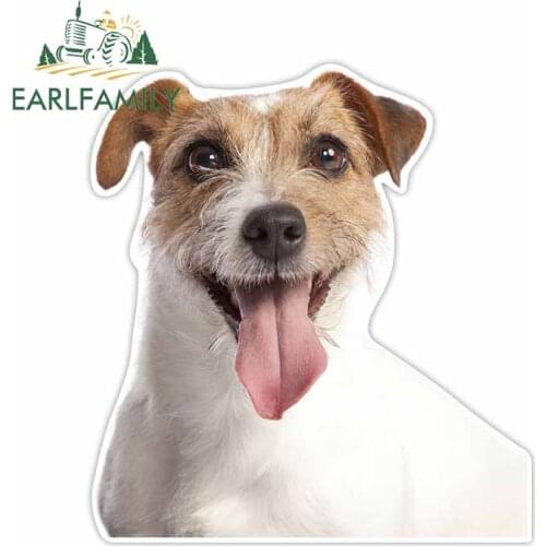 EARLFAMILY 13cm x 12.1cm For Jack Russell Terrier Car Sticker Waterproof Decal Laptop Accessories Vinyl Material for VAN RV