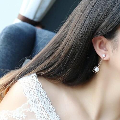 Eardrop 2019 new style fashionable high-end Square, pearl earrings, suitable for ladies wear/fashion earrings