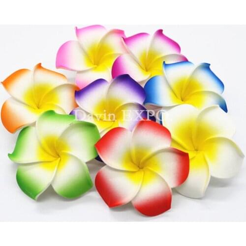 New 50Pcs 5/10cm Decoration Plumeria Rubra artificial flowers PE Foam Flower heads Bridal Wedding Banquet Decoration DIY Flower