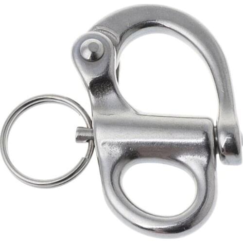 316 Stainless Steel Rigging Sailing Fixed Bail Snap Shackle Fixed Eye Snap Hook Sailboat Sailing Boat Yacht Outdoor Living
