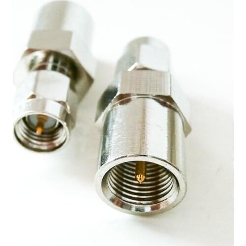 1Pcs FME Male to SMA Male Plug Straight RF Coax Adapter Connector Golden