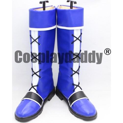 Hyperdimension Neptunia Blue Long Cosplay Shoes Boots X002