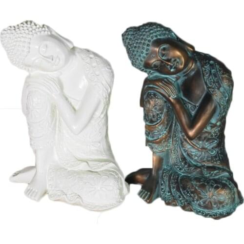 Buddha statues in Southeast Asia resin modern art sculptures, Vintage sleeping Buddha statue Handmade garden home craft statue