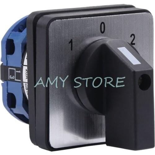 SZW26-20/D101.1 AC 500V 20A On-Off-On 1-0-2 Latching Universal Rotary Selector 3 Positions 4 Terminals Cam Changeover Switches