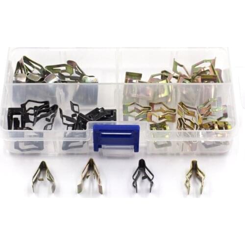 40Pcs Car Body Metal Clips Auto Console Dash Dashboard Trim Rivets Fixed Fastener Clip