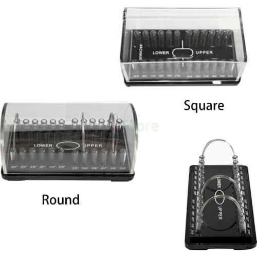 1PC Dental Acrylic Organizer Holder For Orthodontic Round / Rectangular Arch Wires Case