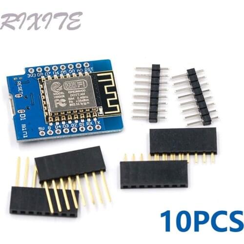 10sets D1 mini - Mini NodeMcu 4M bytes Lua WIFI Internet of Things development board based ESP8266 for WeMos
