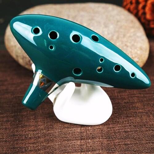 12 Hole Ocarina Midrange C Sedar Time Flute Superior Sound Quality Blue Ocarina Send Teaching Materials FLU02