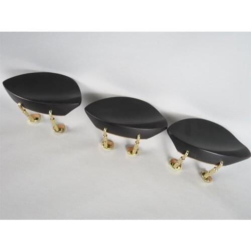 15pcs Ebony wood violin Chin rest 4/4 with golden chin rest clamps