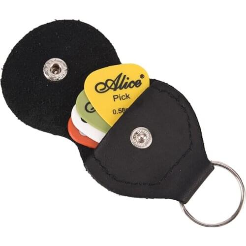 20pcs Electric Guitar Picks+1 Pu Leather Key Chain Guitar Picks Holder Bag