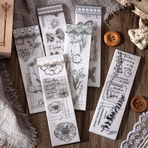 30 Sheets/pack Plants Butterfly Material Paper Junk Journal Planner Scrapbooking Vintage Decorative Diy Craft Paper