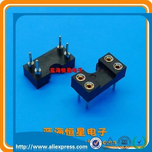 4P round hole IC socket 4P round hole chip holder DIP-4 socket DIP4