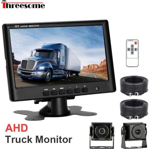 7 '' AHD Car Parking Monitor Reverse Image Rear view Vehicle Camera with Monitor IPS Screen 4 pin Backup Camera for Truck