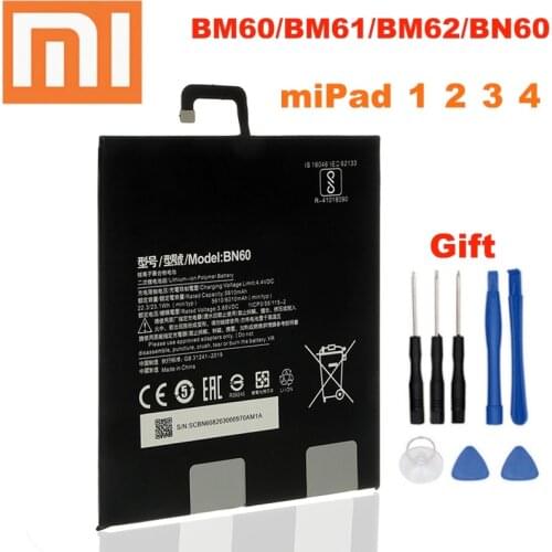 6600mAh BM60 BM61 BM62 BN60 Battery For Xiaomi miPad 1 2 3 4 miPad MEC91 Bateria mi Tab 1 2 3 4 +Tracking Number