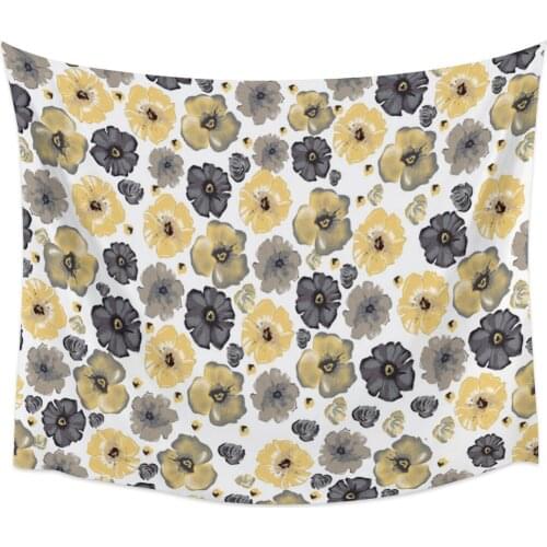 Watercolor Big Flower Tapestry Wall Hanging Wall Art Bedroom Painting Tapestry Wall Home Decoration Dorm Decor Yoga Mat