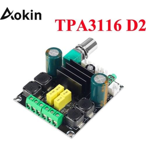 Aokin TPA3116 D2 50W x 2 High Power Digital Audio Music Amplifier Board Stereo Amplifier Speaker Amplifiers Board