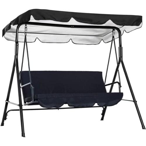 Seater Size Outdoor Garden Patio Swing Sunshade Cover Canopy Seat Top Cover Courtyard Waterproof Swing Sunshade