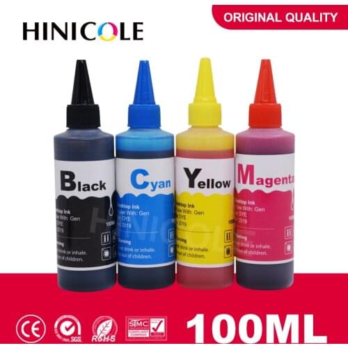 Hinicole Printer Ink 100ml Bottle Dye Ink Refill Kit For HP for Canon For Brother for Epson For Ricoh Inkjet Cartridge Ciss Tank