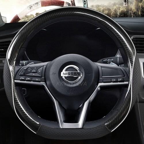 D Shape 38cm Car Steering Wheel Cover Non-slip PU Leather for POLO GOLF 7 Scirocco Suzuki Swift Nissan Rogue High Quality