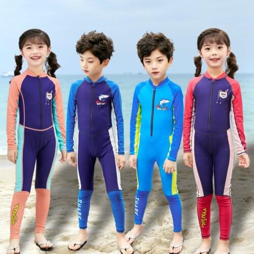 Childrens Clothes Swimsuit For Baby 2020 Swimwear Children Bikini Girl Long Sleeve Boy Surfing Medium Large Animal Linen