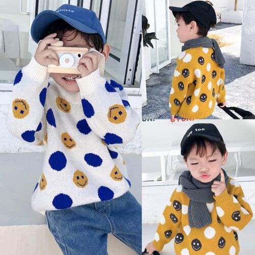 Childrens Sweaters and Velvet Thickening Autumn and Winter New Boys' and Girls' Warm Tops Foreign-style Baby Bottoming Shirts