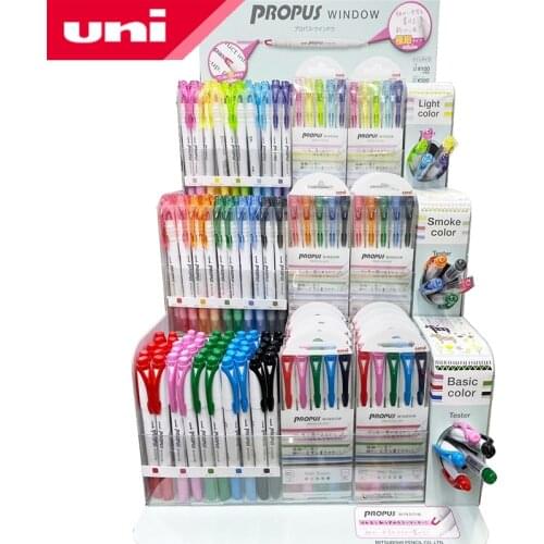 1Pcs UNI double-headed highlighter PUS-103T PROPUS student hand account graffiti color marker soft and does not hurt the eyes