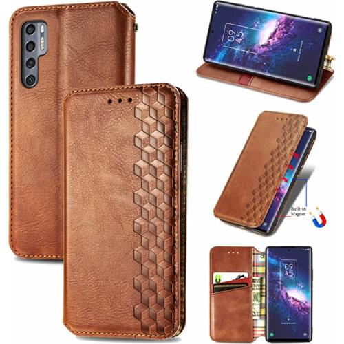 For TCL 20 Pro 5G 2021 Retro Flip Wallet Case TCL 20 Pro Magnetic Card Slot Leather 360 Protect Cover for TCL 20Pro Stand Fundas