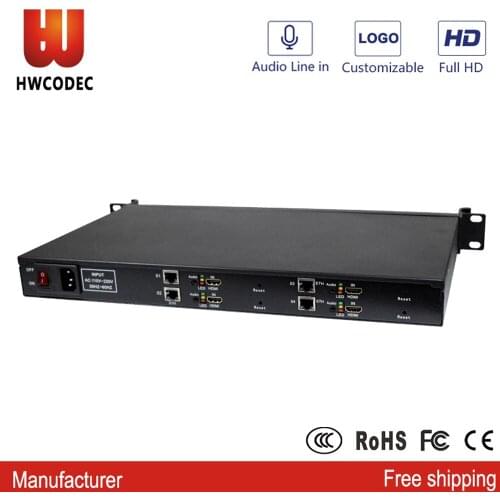 HWCODEC H3414 HDMI Encoder H264 Video Encoder 4 Channel HD 1080P IPTV Encoder Support P2P RTSP RTMP HTTP RTMPS SRT and SDK OEM