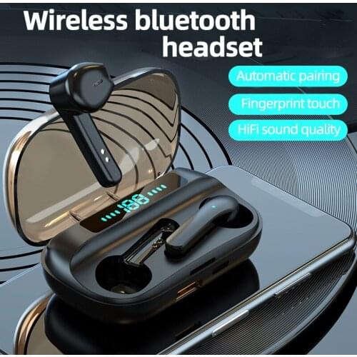JS33 TWS Touch Single Display Wireless Bluetooth Earphones Noise Reduction Stereo Sport Headset Binaural Call Headphone Earbuds