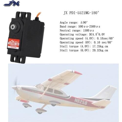 JX PDI-5521MG-180 21KG Metal Gear Digital Standard Servo for RC Robot Car Boat Drone Helicopter Aircraft