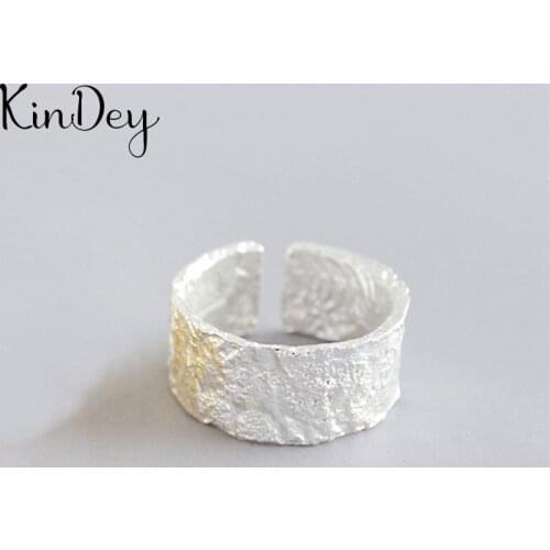 Kindey Boho Silver Color Geometric Irregular Rings for Women Jewelry Big Antique Rings Girls Christmas Gifts Anillos