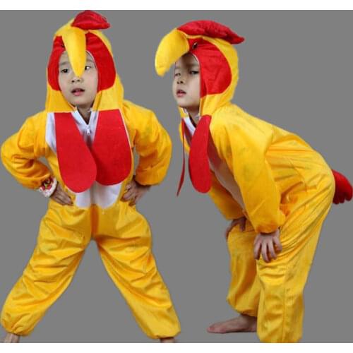 Umorden Child Kids Girl Boy Cartoon Animal Cock Costume Cosplay Jumpsuit Childrens Day Halloween Costumes Clothing