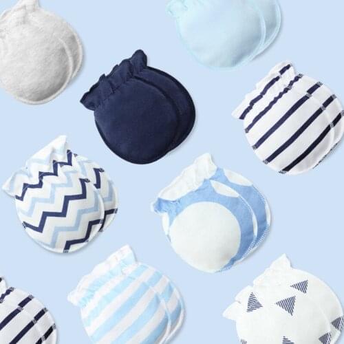3 Pcs Fashion Baby Gloves Newborn Anti-Scratch Gloves Newborn Foot Covers Protection Face Safety Child Gloves Baby Care Products
