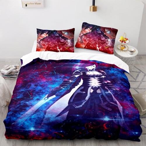 Fairy Tail Bedding Set Single Twin Full Queen King Size Fairy Tail Bed Set Childrens Kid Bedroom Duvetcover Sets 3D Print 009