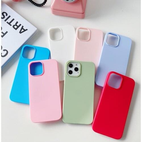 Matte Color Candy Silicone Case For iPhone 12 Pro Max SE 2020 Soft Cases For iPhone 11 Pro Max 12 Mini XS Max XR X 7 8 6 6S PIus