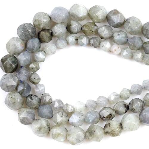 Natural Stone Light Flash Stone Split Surface Faceted Loose Spacer Stone Beads 15''6/8/10mm For Jewelry Making DIY Bracelet