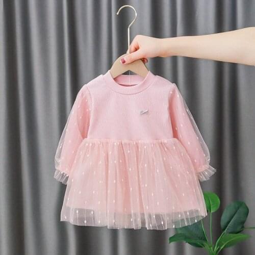 2021 New Fashion Cute Girls Dress Baby Kids Sweet Princess Dress for Spring and Autumn Toddler Clothing