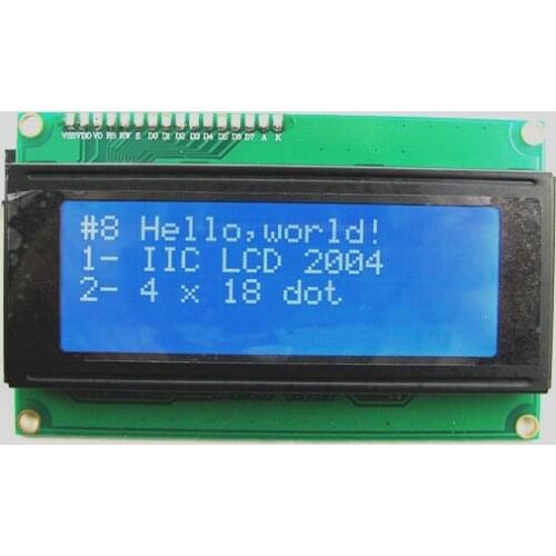 New Yellow Green/Blue IIC I2C TWI 2004 20x4 Serial LCD Module Display For Arduino