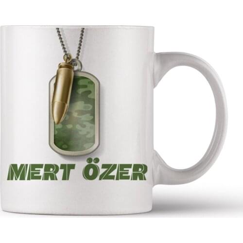 Personalized Name Mug Coffee Cup With Soldiers Tag