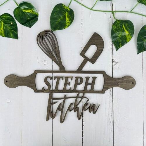 Personalized Baking Signs For Kitchen Wall Art Decoration Families, Restaurants, Cafes Wooden Home Cooking Housewarming Gift