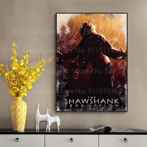 The Shawshank Redemption Movie Posters And Prints Canvas Painting Wall Art high quality Pictures on Canvas For Home Decoration