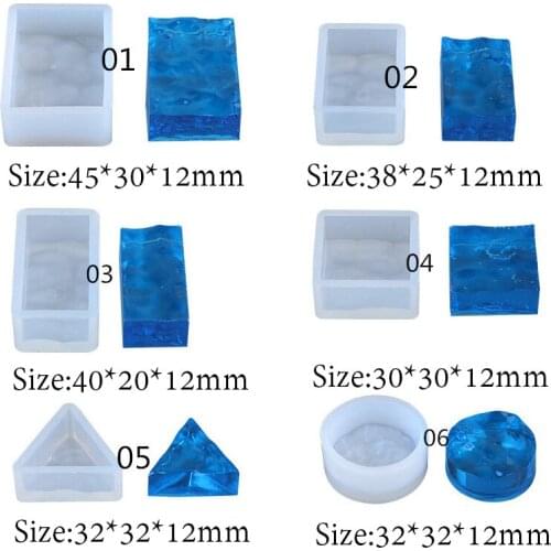 6 Shapes Water Ripple Silicone Casting Resin Molds For DIY Resin Jewelry Pendants Resin Mold Tools For Jewelry Pendants